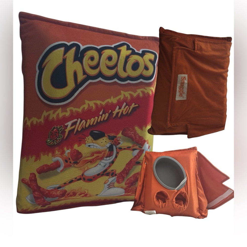 Snuggie Flamin' Hot Cheetos Movie Pillow / Serving Tray - Red and Orange